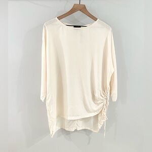 Q | Neel Ruched Blouse Cream Size 6